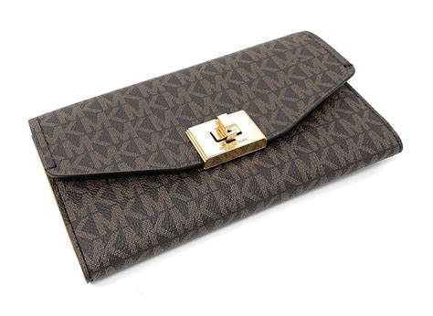 michael kors cassie large trifold wallet|leather Michael Kors Wallet women.